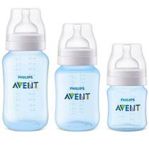 Kit 3 Mamadeiras ANTI-COLIC Classica 125/260/330ML AZUL Philips AVENT SCD809/43