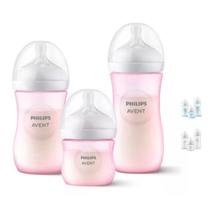 Kit 3 Mamadeiras Avent Pétala 3.0 Anti-cólica 125ml, 260ml e 330ml - Philips Avent