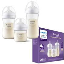 Kit 3 Mamadeiras Avent Pétala Anti-Cólica 125, 260 E 330ml Transparente Philips Avent Kit 3 Mamadeiras Avent Pétala Anti-Cólica 125, 260 E 330ml Transparente Philips Avent