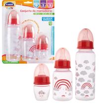 Kit 3 Mamadeiras Bico Em Silicone Standard 40mL + 150mL + 250mL Com Sistema Anticólica Plasútil Kit 3 Mamadeiras Bico Em Silicone Standard 40mL + 150mL + 250mL Com Sistema Anticólica Plasútil