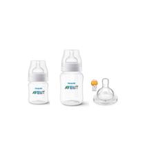 Kit 3 Mamadeiras Classic Anti Colic Transparente e Bico Extra - 125ml e 260ml - Philips Avent Kit 3 Mamadeiras Classic Anti Colic Transparente e Bico Extra - 125ml e 260ml - Philips Avent