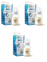 Kit 3 Mamadeiras Classica Anti Colic Macaco 260ML Philips AVENT SCY121 03