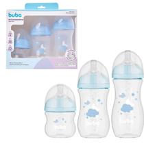 Kit 3 Mamadeiras Easy Flow Cor Azul 3 Unidades 20989 - Buba Kit 3 Mamadeiras Easy Flow Cor Azul 3 Unidades 20989 - Buba