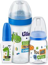 Kit 3 Mamadeiras Lillo Evolution Dinossauros 50 120 300ml 0 A 18 Meses