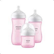 Kit 3 Mamadeiras Natural 3.0 Pétala 125 260 330 ml Rosa Philips Avent Kit 3 Mamadeiras Natural 3.0 Pétala 125 260 330 ml Rosa Philips Avent