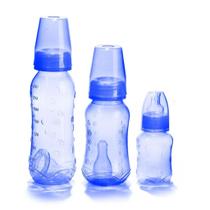 Kit 3 Mamadeiras NEW BABY (240ml, 150ml, 60ml) Bebê Infantil Para Presente Menino e Menina
