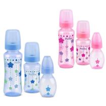 Kit 3 Mamadeiras Petita Menino Menina Bico Silicone