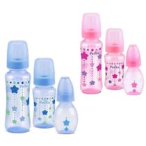 Kit 3 Mamadeiras Petita Menino Menina Bico Silicone - Koala Baby Kit 3 Mamadeiras Petita Menino Menina Bico Silicone - Koala Baby