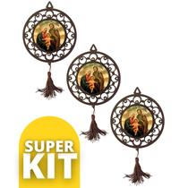 Kit 3 Mandala Adorno MDF Sagrada Família Atacado Revenda