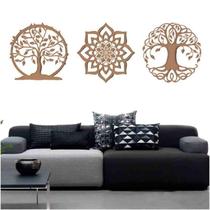 Kit 3 Mandalas Decorativas Mdf 30X30 Vazado Preto Modelo 2 Kit 3 Mandalas Decorativas Mdf 30X30 Vazado Preto Modelo 2