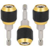 Kit 3 Mandril De Aperto Rápido 1/4 Adaptador Parafusadeira