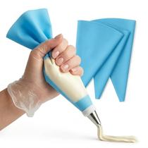 Kit 3 Mangas De Confeitar Em Silicone Lavável Reutilizável