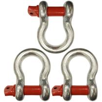 Kit 3 Manilhas Curva 5/8" Pesada - Siva