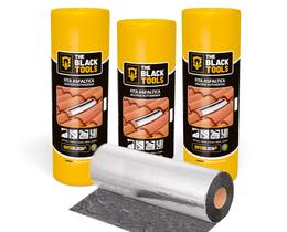 Kit 3 Manta Asfáltica Alumínio 45cmx10m Adesiva Telhado Laje