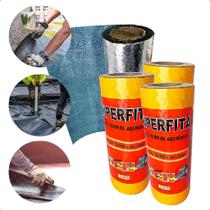 Kit 3 Manta Asfáltica Fita Telhado Autoadesiva 30 cm X 10m