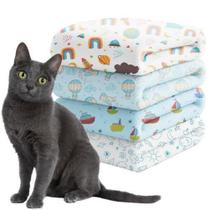 Kit 3 Manta Cobertinha Gato Pet Suave 70X90 Fofinha Macho