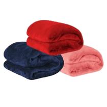 Kit 3 Manta De Microfibra de Poliéster Casal 1,80x2,00 Leve Kit 3 Manta De Microfibra de Poliéster Casal 1,80x2,00 Leve