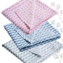 Kit 3 Manta Toalha Algodão Fralda Cueiro Casulo Swaddle bebê Kit 3 Manta Toalha Algodão Fralda Cueiro Casulo Swaddle bebê