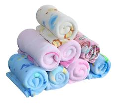 Kit 3 Mantas Cobertor Microfibra Infantil Bebê Estampada Cor