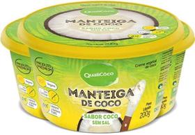 Kit 3 Manteiga De Coco Natural Qualicoco 200G