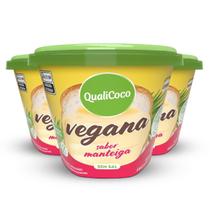 Kit 3 Manteiga De Coco Qualicoco 200G Sabor Manteiga Sem Sal Kit 3 Manteiga De Coco Qualicoco 200G Sabor Manteiga Sem Sal