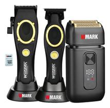 Kit 3 Maquina Wmark Ng7030 Ng7230 Ng986 Profissional Preto