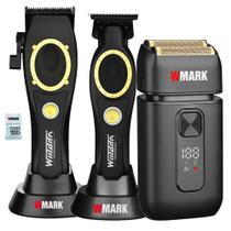 Kit 3 Maquina Wmark NG7030 NG7230 NG986 Profissional Preto