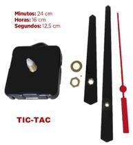 Kit 3 Maquinas De Relógio Quartz Tic Tac Com Alça Eixo 13mm