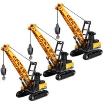 Kit 3 Máquinas Guindaste em Miniatura Realista Articulada de Esteira Coleção 1:70 Kit 3 Máquinas Guindaste em Miniatura Realista Articulada de Esteira Coleção 1:70