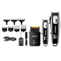Kit 3 Máquinas Profissional Corte E Acabamento Cabelo Barba