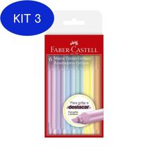 Kit 3 Marca Texto Faber Castell Grifpen Tons Pastel 6 Cores - 6 Un