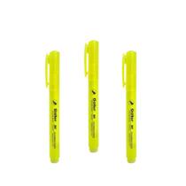 Kit 3 Marca Texto Goller Amarelo Fluorescente