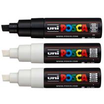 Kit 3 Marcador Caneta POSCA 8K Artístico Uni Mitsubishi