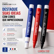 Kit 3 Marcador Para Flip Chart Compactor Color Kit 3 Marcador Para Flip Chart Compactor Color