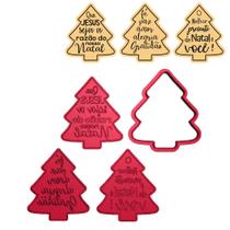 Kit 3 Marcadores Árvore Frases Natal Jesus Amor
