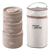 Kit 3 Marmita Térmica Redonda Viagem Bolsa Térmica Qualidade Kit 3 Marmita Térmica Redonda Viagem Bolsa Térmica Qualidade