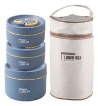 Kit 3 Marmita Térmica Redonda Viagem Bolsa Térmica Qualidade