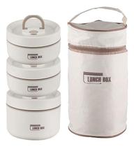 Kit 3 Marmita Térmica Redonda Viagem Bolsa Térmica Qualidade