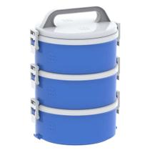 Kit 3 Marmita termica Tekcor soprano 1,5 litros sem divisória pote térmico