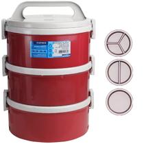 Kit 3 Marmitas Andar Tekcor Simples/dupla/tripla 1,5 Litros Kit 3 Marmitas Andar Tekcor Simples/dupla/tripla 1,5 Litros