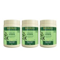 Kit 3 Máscara de Crescimento Capilar Antiqueda Jaborandi Fortalecedor Banho Creme Bio Extratus 1kg