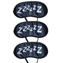 Kit 3 Máscara De Dormir ZZZ Tapa Olhos Anti Claridade Kit 3 Máscara De Dormir ZZZ Tapa Olhos Anti Claridade