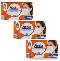 Kit 3 Máscara Descartável Tripla Camada 50un Branca - Medix