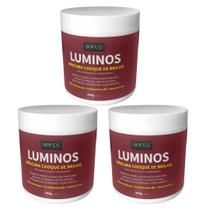 Kit 3 Máscara Hidratante Luminos Banho De Verniz Brilho 500G