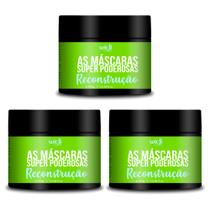 Kit 3 Máscaras Capilar Super Poderosas Reconstrução Widi Kit 3 Máscaras Capilar Super Poderosas Reconstrução Widi
