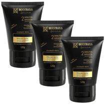 Kit 3 MASCARAS COLORANTE PRETA REAVIVA A COR E TRATA 120 GR