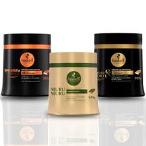 Kit 3 Máscaras Cronograma Capilar Haskell Encorpa+ Murumurú+ Cavalo Forte- 500g