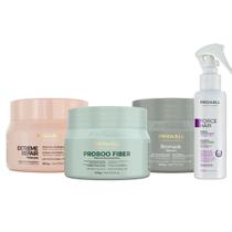 Kit 3 Máscaras Cronograma Capilar+ Tônico Force Hair ProHall