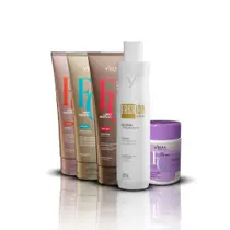 Kit 3 Máscaras Cronograma Cuidados Profundos + Escova Progressiva 300g + 30 Cápsulas - Fashion Gold Cronograma:Cacho Per Kit 3 Máscaras Cronograma Cuidados Profundos + Escova Progressiva 300g + 30 Cápsulas - Fashion Gold Cronograma:Cacho Per