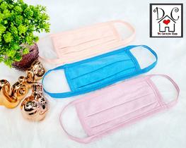 Kit 3 Máscaras De Malha Dupla Com Viés Reutilizável Sortidas